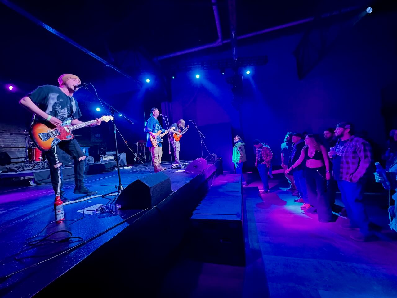 A band on stage at Grewall Hall